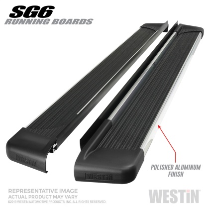 Ford Bronco Running Boards - Polished Aluminum - 74.25" - Westin 